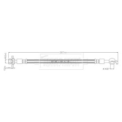 Brake Hose Pipe BORG & BECK BBH8905 OE Ref 58737 C8300 BORG & BECK
