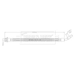 Brake Hose Pipe BORG & BECK BBH8907 OE Ref 470 428 01 00