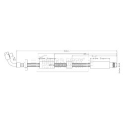 Brake Hose Pipe BORG & BECK BBH8910 OE Ref 32246629