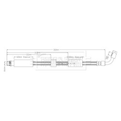 Brake Hose Pipe BORG & BECK BBH8911 OE Ref 32246630