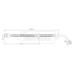 Brake Hose Pipe BORG & BECK BBH8912 OE Ref 01468T5B950 BORG & BECK