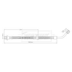 Brake Hose Pipe BORG & BECK BBH8913 OE Ref 01466T5B950