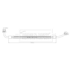 Brake Hose Pipe BORG & BECK BBH8916 OE Ref 58737 H8300