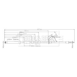 Brake Hose Pipe BORG & BECK BBH8920 OE Ref 32246625