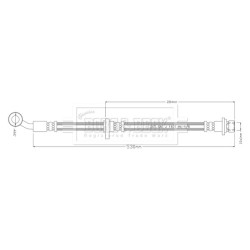 Brake Hose Pipe BORG & BECK BBH8924 OE Ref 01465 T7WA00