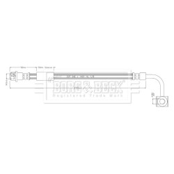 Brake Hose Pipe BORG & BECK BBH8934 OE Ref 84199612