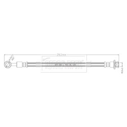 Brake Hose Pipe BORG & BECK BBH8936 OE Ref 51570M68PA0 BORG & BECK