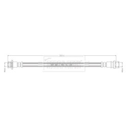 Brake Hose Pipe BORG & BECK BBH8937 OE Ref 5157081PO0 BORG & BECK