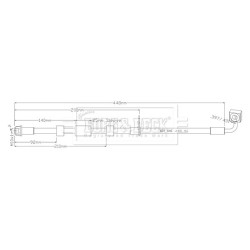 Brake Hose Pipe BORG & BECK BBH8938 OE Ref 84106459