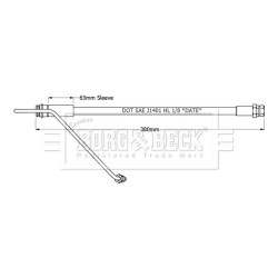 Brake Hose Pipe BORG & BECK BBH8943 OE Ref 4K0611707L BORG & BECK
