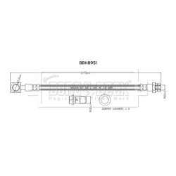 Brake Hose Pipe BORG & BECK BBH8951 OE Ref 5Q0611775M BORG & BECK