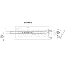 Brake Hose Pipe BORG & BECK BBH8952 OE Ref 58731B4000 BORG & BECK