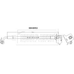 Brake Hose Pipe BORG & BECK BBH8953 OE Ref 58732B4000 BORG & BECK
