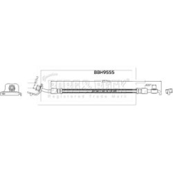 Brake Hose Pipe BORG & BECK BBH8955 OE Ref 58738B300 BORG & BECK