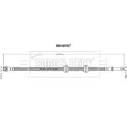 Brake Hose Pipe BORG & BECK BBH8957 OE Ref 447 428 44 00