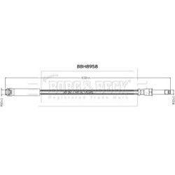 Brake Hose Pipe BORG & BECK BBH8958 OE Ref 9104285800