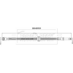 Brake Hose Pipe BORG & BECK BBH8959 OE Ref 9104282700