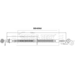 Brake Hose Pipe BORG & BECK BBH8961 OE Ref 90947W2068 BORG & BECK