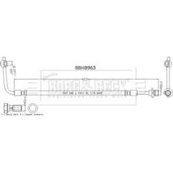 Brake Hose Pipe BORG & BECK BBH8963 OE Ref T4A2103 BORG & BECK
