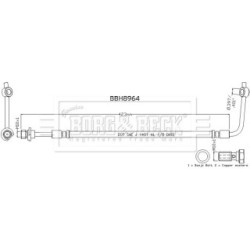 Brake Hose Pipe BORG & BECK BBH8964 OE Ref T4A2095 BORG & BECK