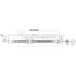 Brake Hose Pipe BORG & BECK BBH8969 OE Ref 462105FA0A