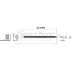 Brake Hose Pipe BORG & BECK BBH8972 OE Ref 58737C8400
