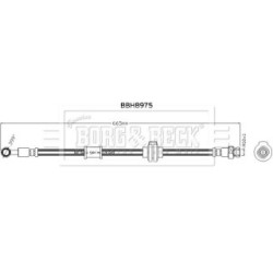 Brake Hose Pipe BORG & BECK BBH8975 OE Ref 4650B240