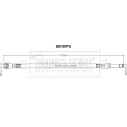 Brake Hose Pipe BORG & BECK BBH8976 OE Ref 9064283701