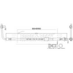 Brake Hose Pipe BORG & BECK BBH8980 OE Ref LR125979 BORG & BECK