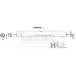 Brake Hose Pipe BORG & BECK BBH8982 OE Ref LR091264