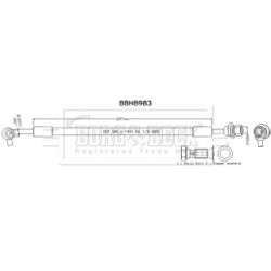 Brake Hose Pipe BORG & BECK BBH8983 OE Ref LR091263 BORG & BECK