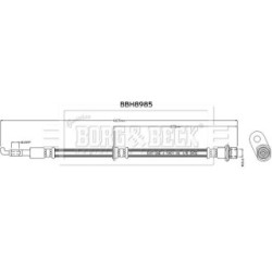 Brake Hose Pipe BORG & BECK BBH8985 OE Ref 9094702J12