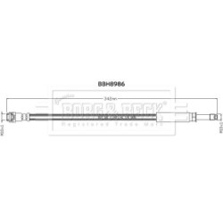 Brake Hose Pipe BORG & BECK BBH8986 OE Ref A 172 428 00 35