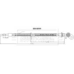 Brake Hose Pipe BORG & BECK BBH8991 OE Ref 9094702H70