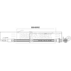 Brake Hose Pipe BORG & BECK BBH8992 OE Ref 9094702H69