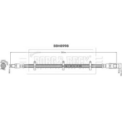 Brake Hose Pipe BORG & BECK BBH8998 OE Ref 504196881