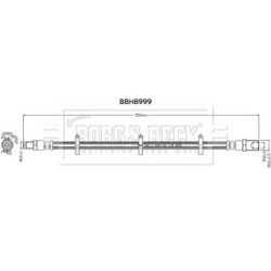 Brake Hose Pipe BORG & BECK BBH8999 OE Ref 5801819731