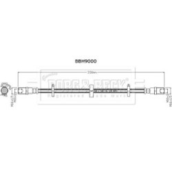 Brake Hose Pipe BORG & BECK BBH9000 OE Ref 504184092