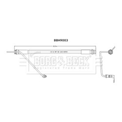 Brake Hose Pipe BORG & BECK BBH9003 OE Ref 4KE611707B