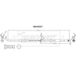 Brake Hose Pipe BORG & BECK BBH9007 OE Ref 32246628