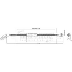 Brake Hose Pipe BORG & BECK BBH9014 OE Ref L1TC2C338BD