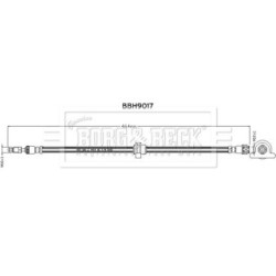 Brake Hose Pipe BORG & BECK BBH9017 OE Ref 34306894453