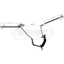 Brake Hose Pipe BORG & BECK BBH9022 OE Ref 9819544180