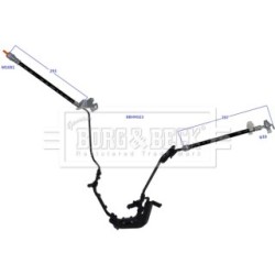 Brake Hose Pipe BORG & BECK BBH9023 OE Ref 9819544080