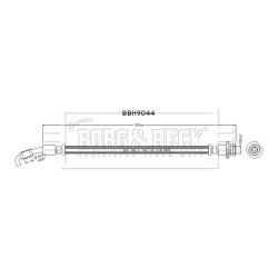 Brake Hose Pipe BORG & BECK BBH9044 OE Ref 462101KD2B