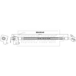 Brake Hose Pipe BORG & BECK BBH9049 OE Ref 58737G4300