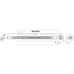 Brake Hose Pipe BORG & BECK BBH9050 OE Ref 58738G4300