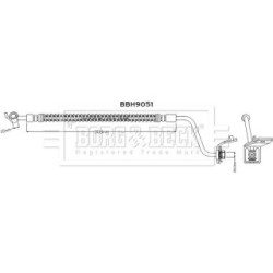 Brake Hose Pipe BORG & BECK BBH9051 OE Ref 58372B000 BORG & BECK