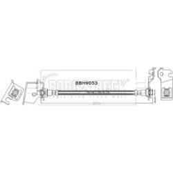 Brake Hose Pipe BORG & BECK BBH9053 OE Ref 587380X100