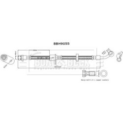 Brake Hose Pipe BORG & BECK BBH9055 OE Ref LR076661 BORG & BECK